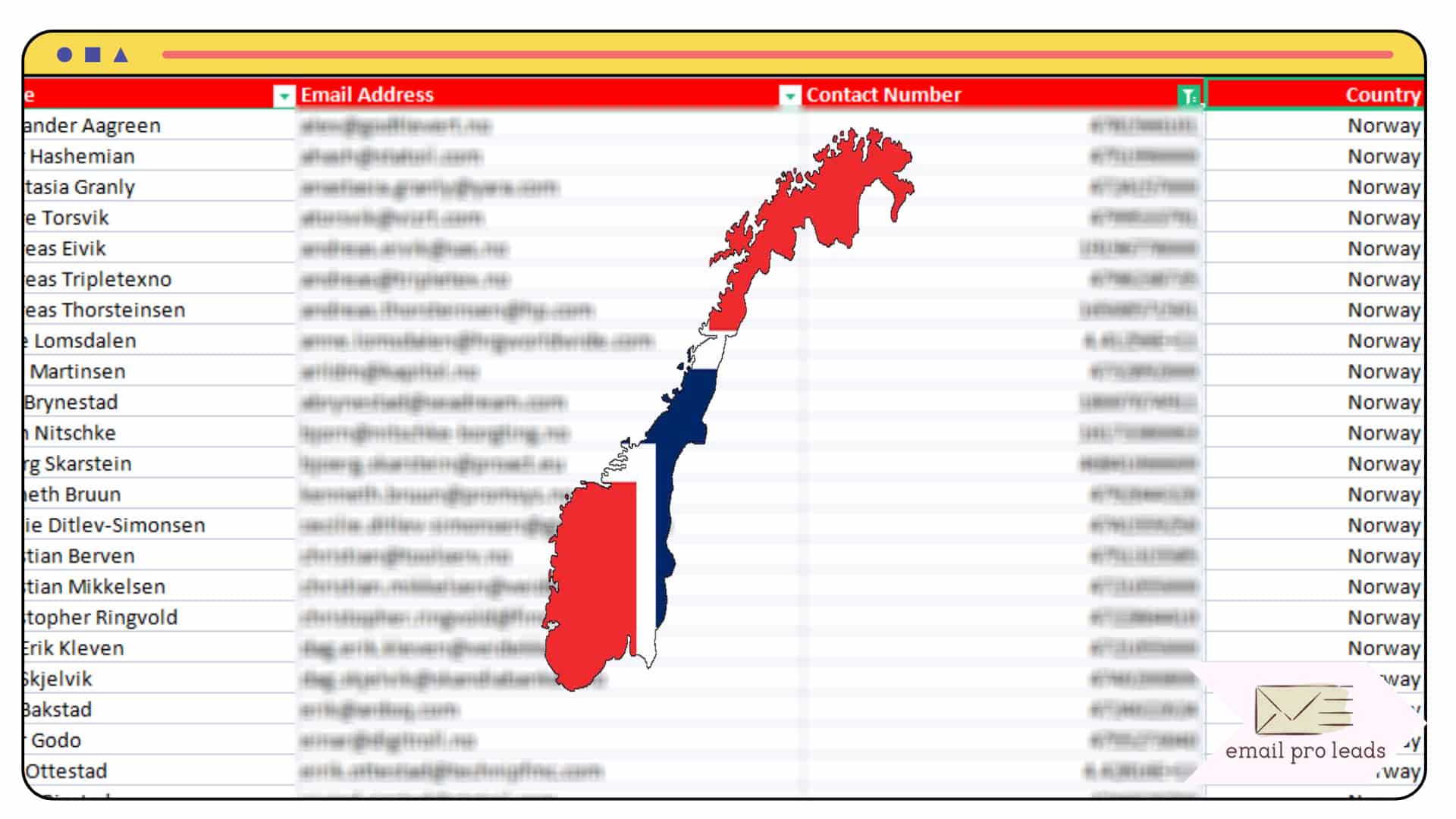 100K Norway Email Database