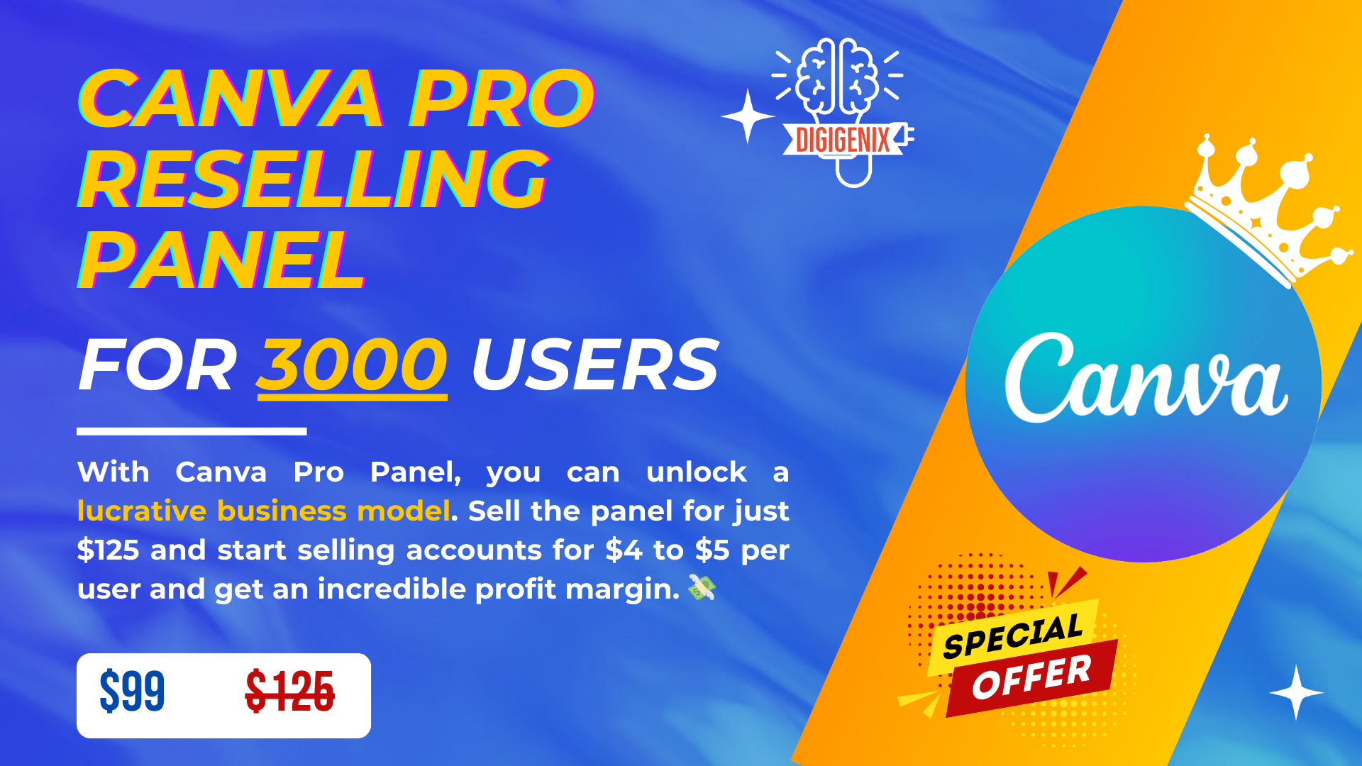 Canva Pro Reselling Panel of 3000 Users | Profit +12000$ | All Payments info on description