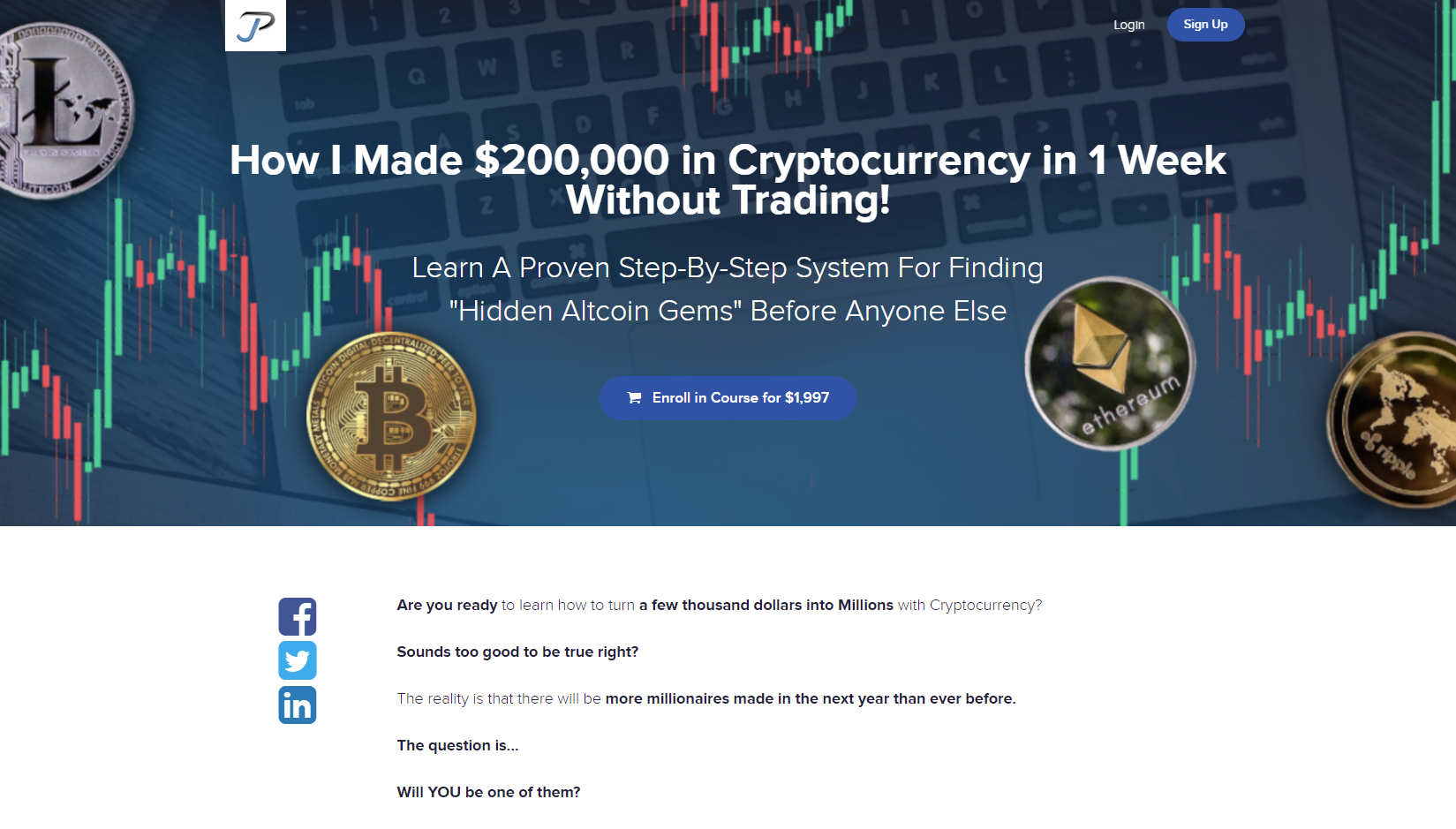 How I Made $200,000 in Cryptocurrency in 1 Week Without Trading! - Joe Pary