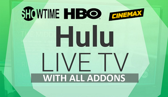 Hulu Live TV No commercial hbo + showtimes + cinemax