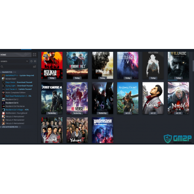 15 Games Steam Offline (RDR2, Battlefield V, Days Gone, Dying Light, Resident Evil 6 2 village Re:Verse .....)
