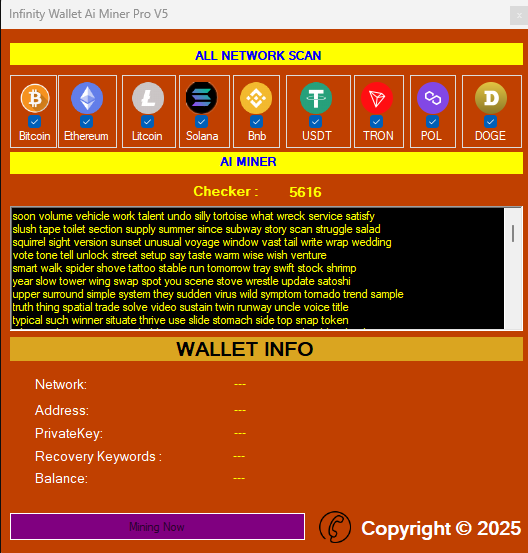 Top AI Crypto Miner 2025 - Infinity Wallet V5