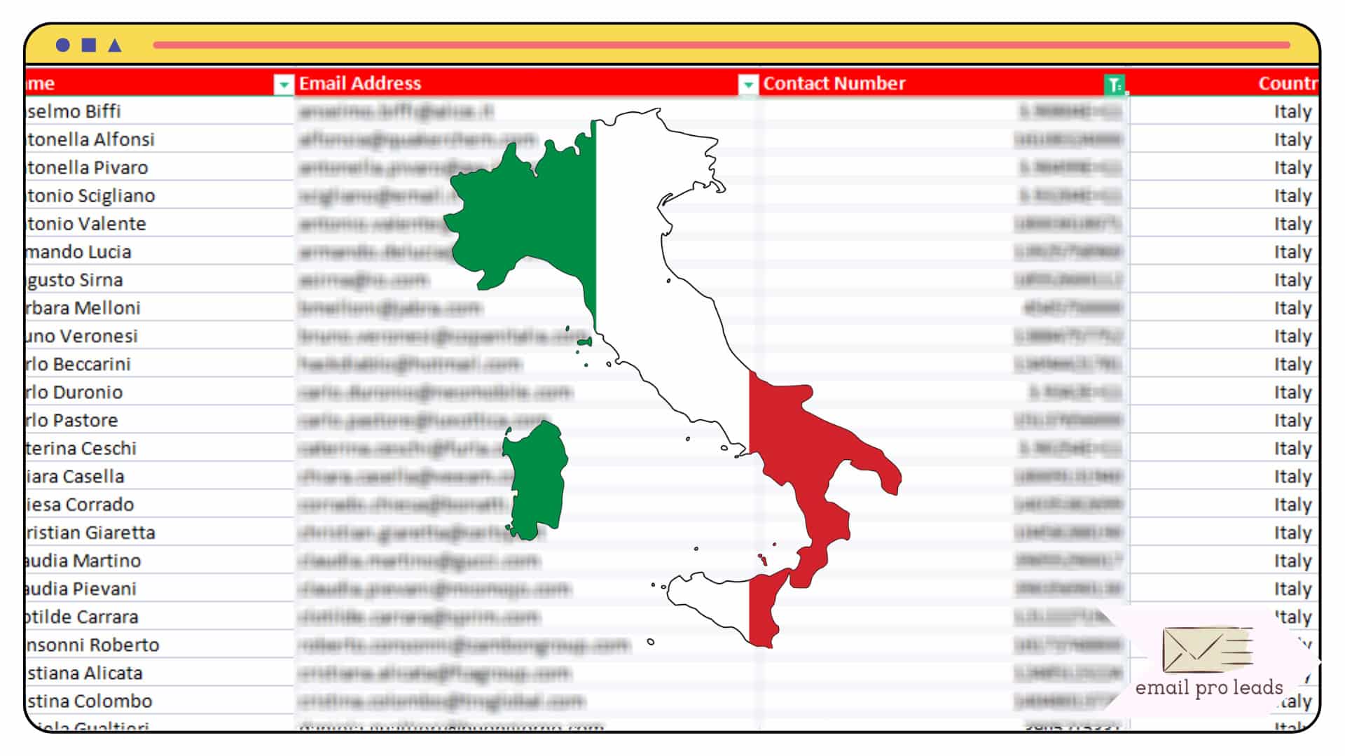 Italy 6M Business Emails