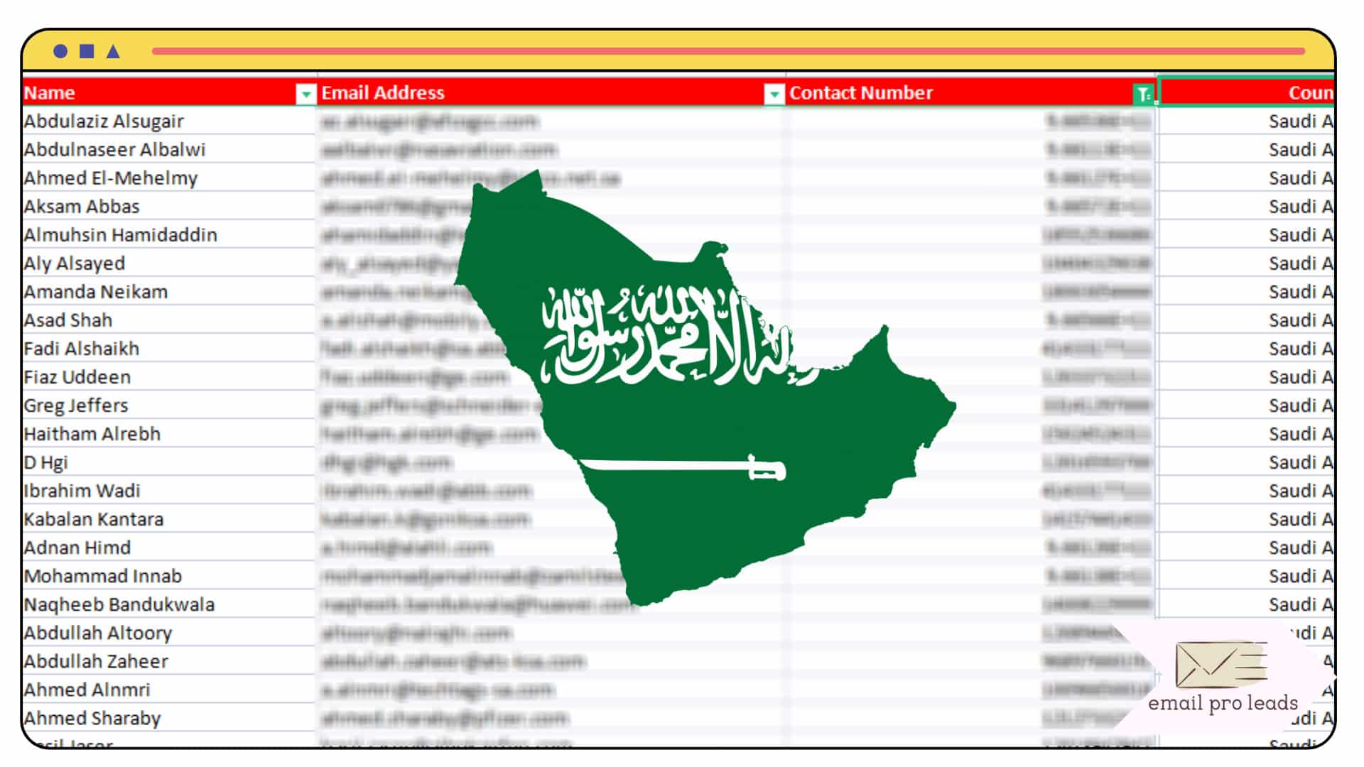 350K Saudi Arabia Email Database