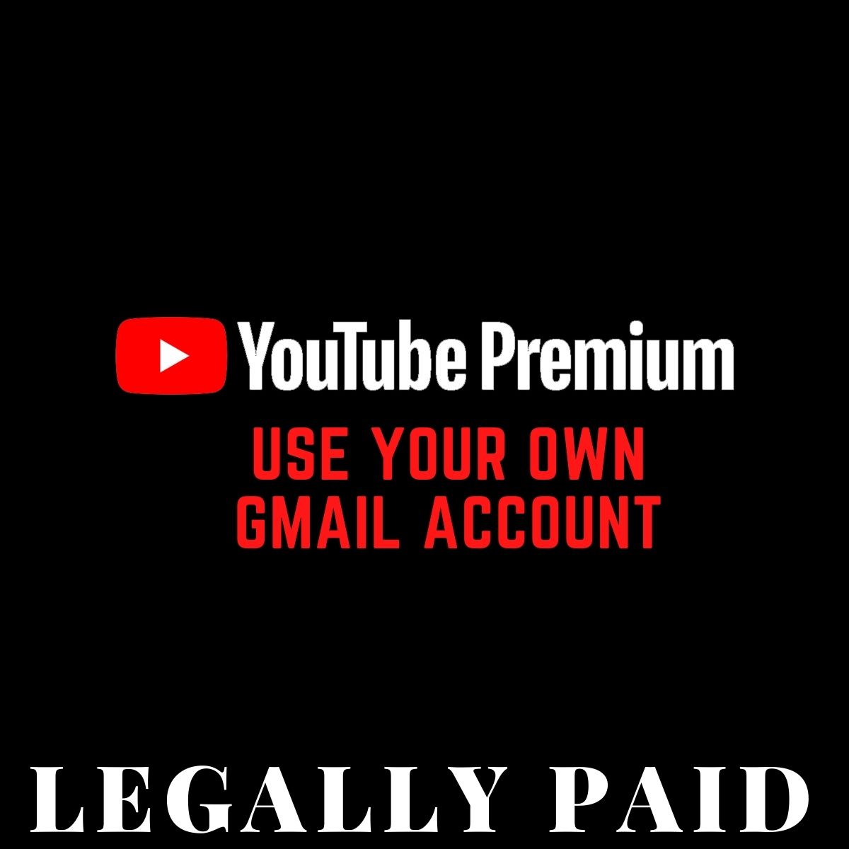 YOUTUBE PREMIUM UPGRADE 6 MONTHS (LEGALLY PAID)