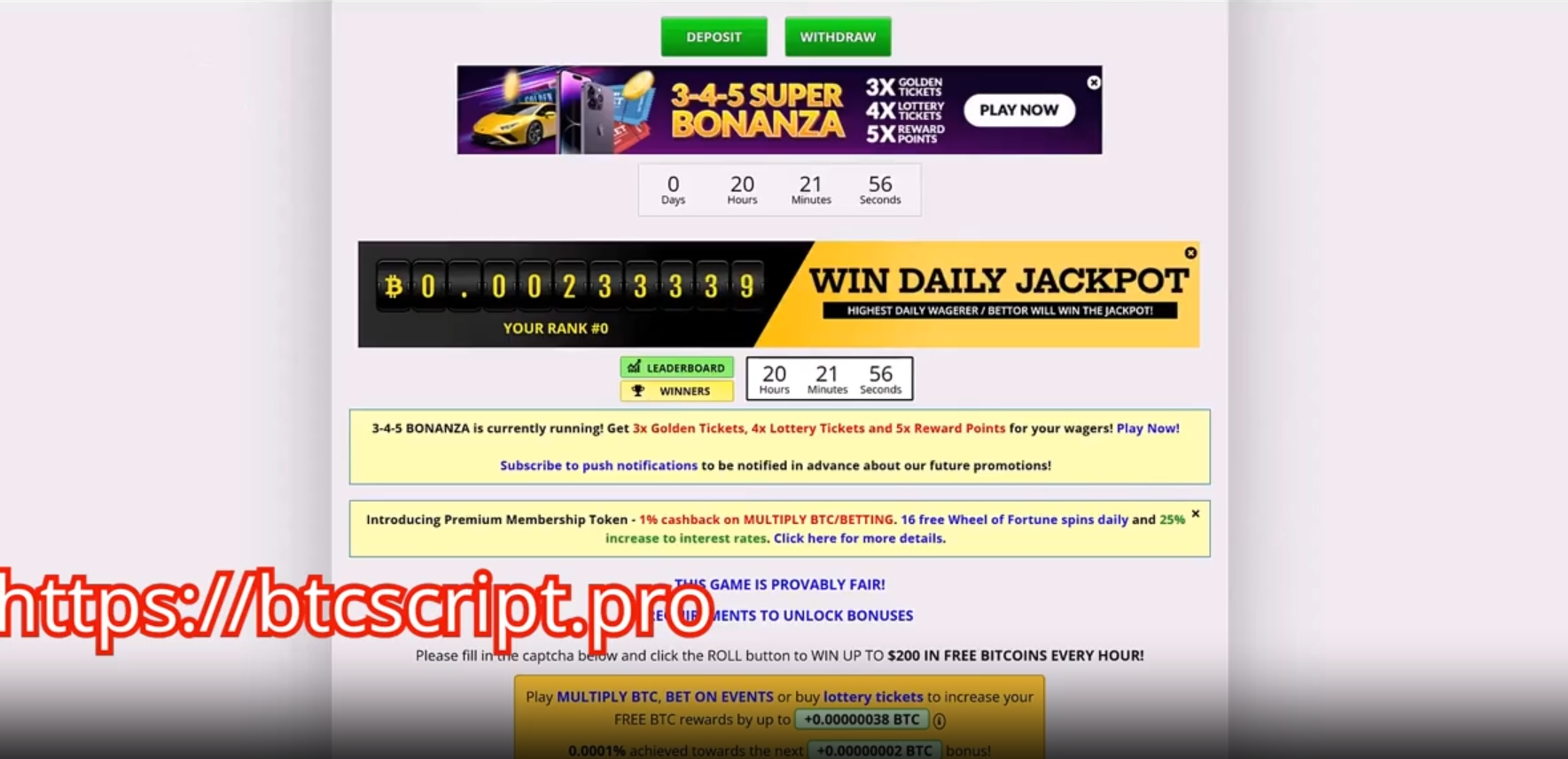 Revolutionary bitcoin script to earn 200$ per hour