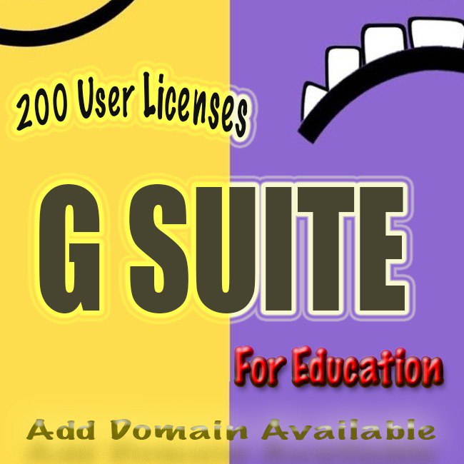 $400 x Domain name with 200 users for Google apps For Education (G Suite Education)