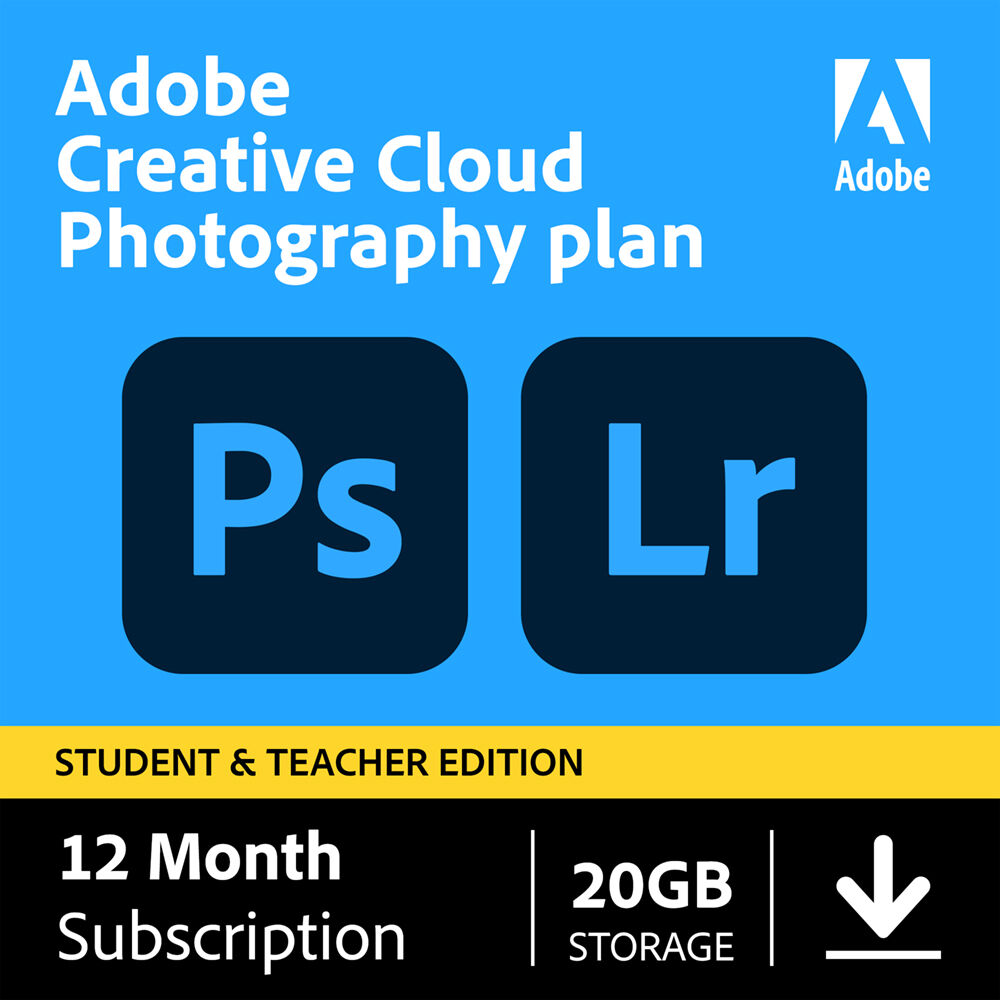 Adobe Creative Cloud Photography +  20 GB Cloud Upgrade Account 1 Year