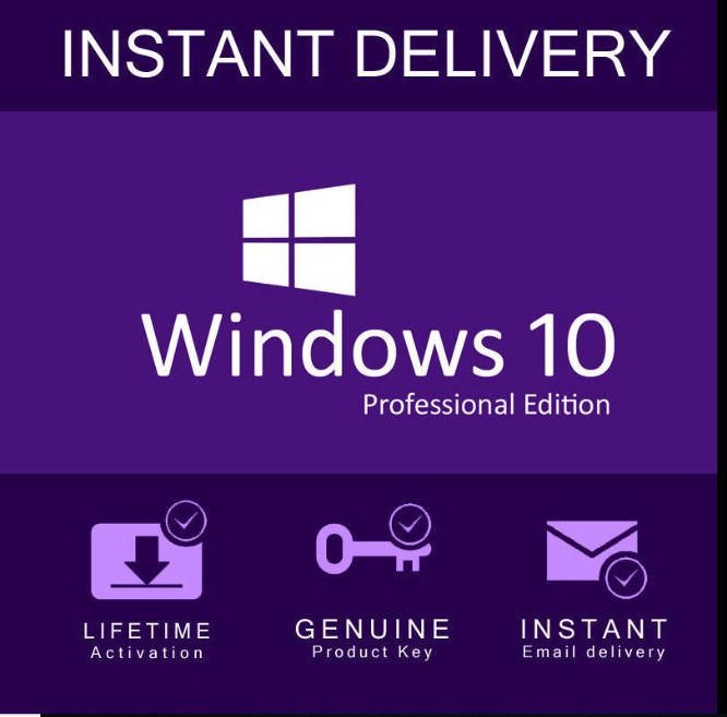 Windows10 Pro Instant Activation 64-32 bit_ Retail Product Key