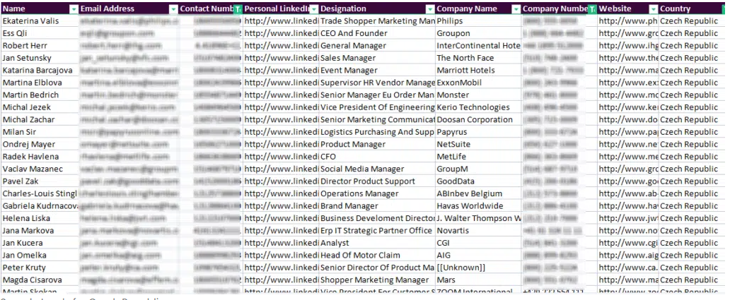 Fresh 30K Czech Republic Email List 2025