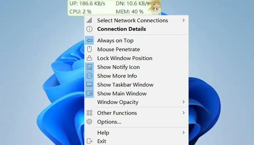 TrafficMonitor 1.85.1 Bandwidth Monitor