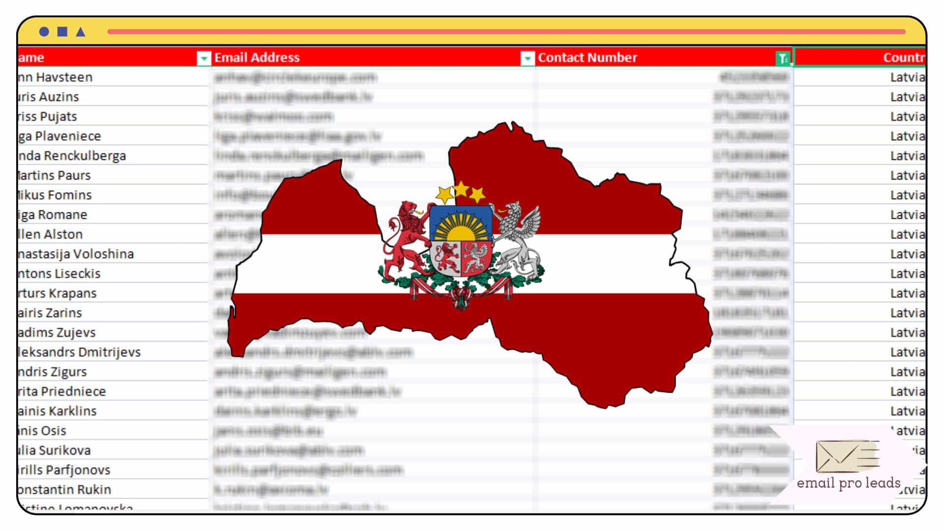 100K Latvia Email Database