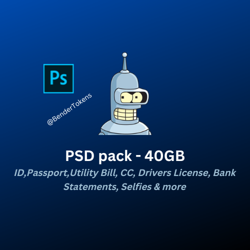 PSD Pack - 40GB [ID, Passport, Utility Bill, CC, Drivers License, Bank Statements, Selfies & More]